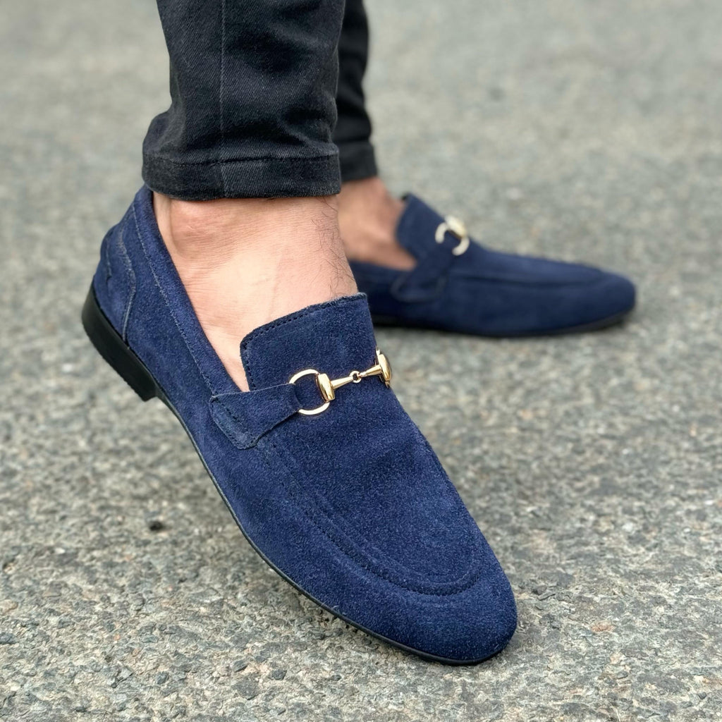 Handmade Alaska Blue casual shoes for men