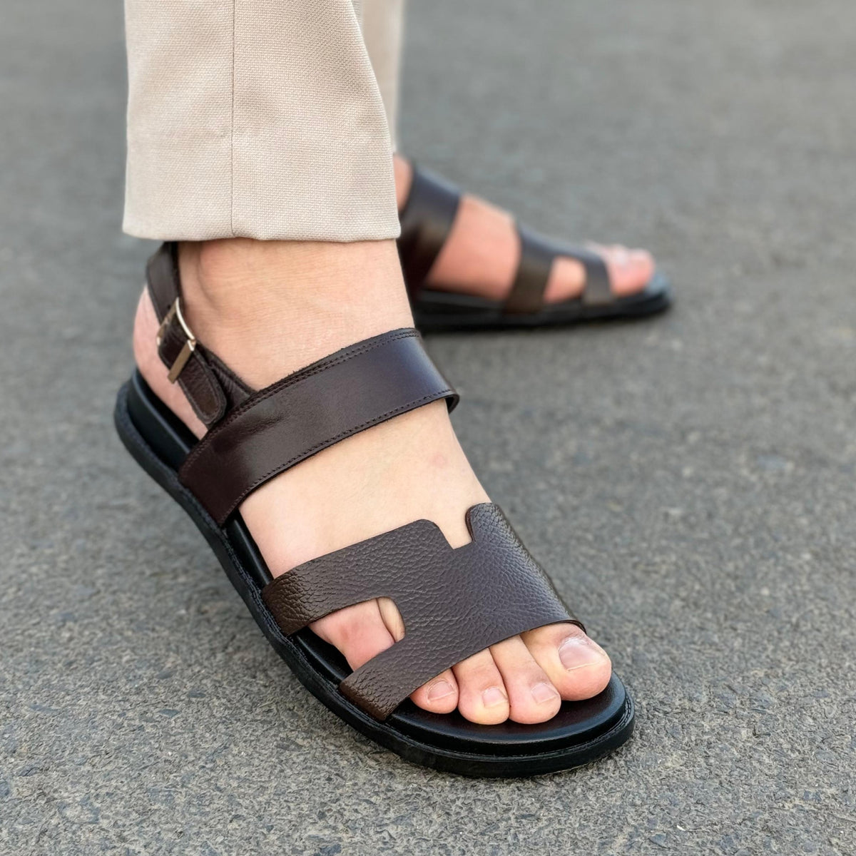 Buy Toshi Tex Brown Sandal Online