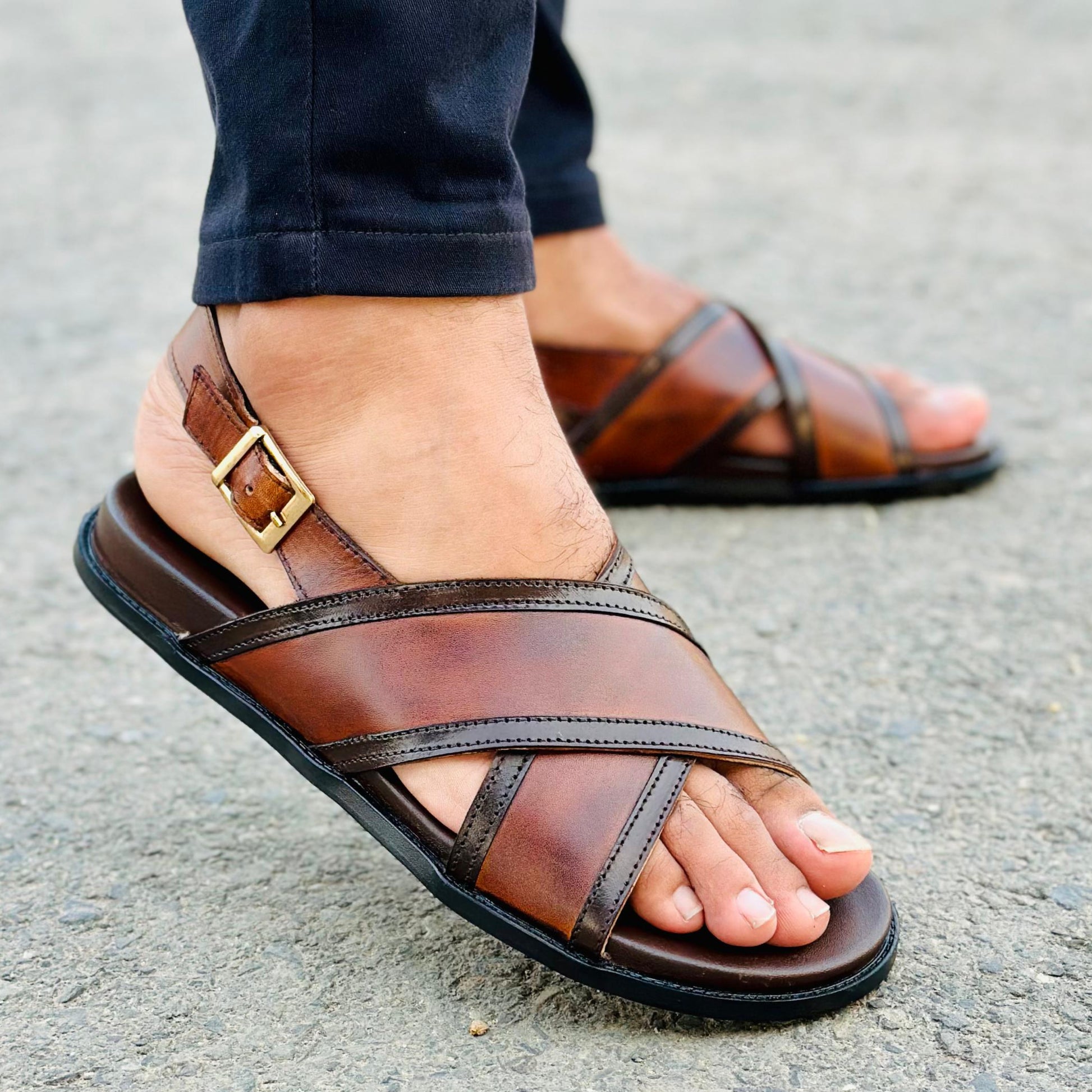 Brown sandals for men 