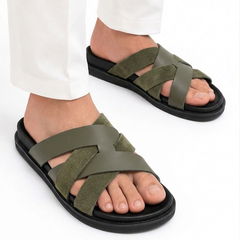 Degora Pure Handmade Mosher suede Chappal-2758