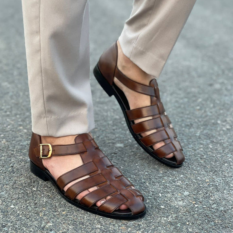 Degora Sandals Handmade leather  Brown  230