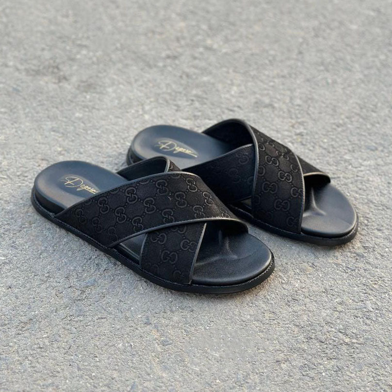 Black Handmade Chappal for Men