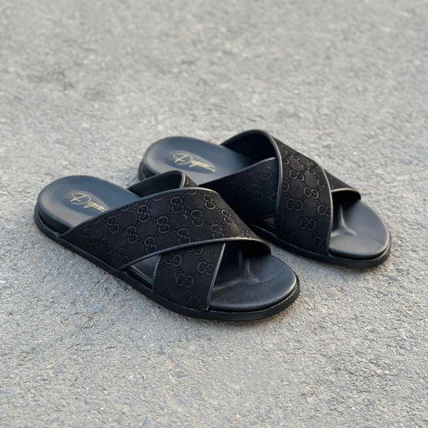 Black Handmade Chappal for Men