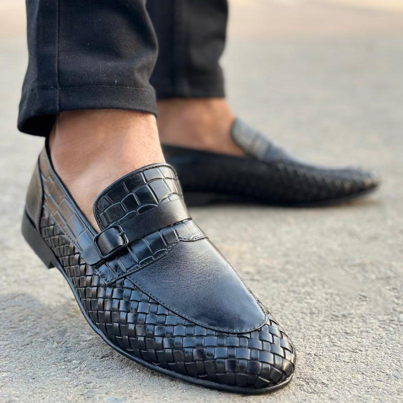 Classic Black Leather Shoes for Men