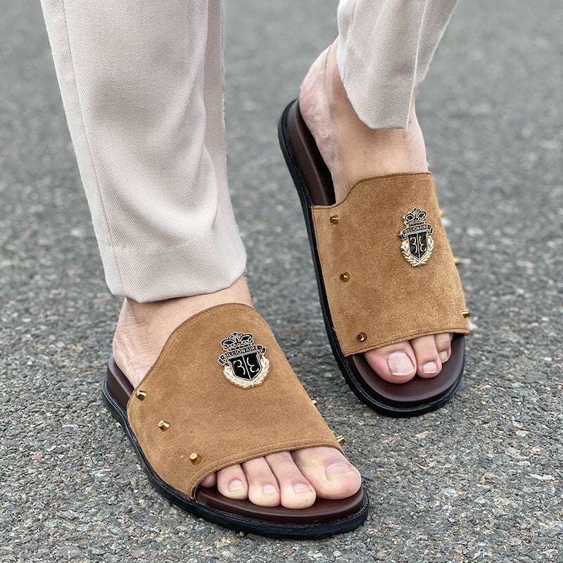 Suede Handmade Slippers for Men