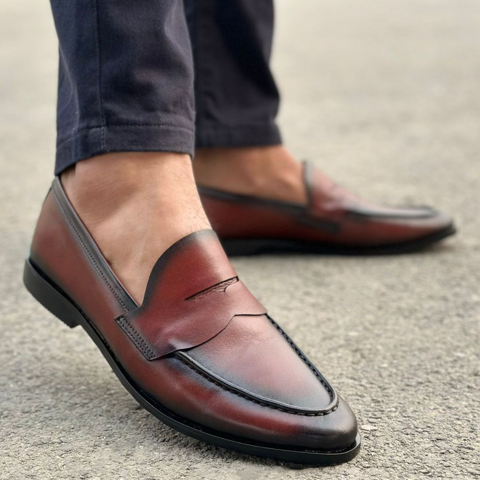 Pure Leather Trako Brown Formal Shoes