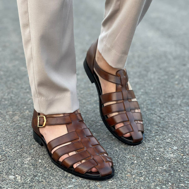 Degora Sandals Handmade leather  Brown  230