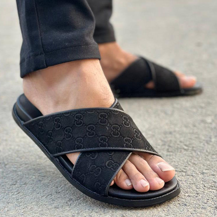 Premium Handmade Black Chappal Pakistan
