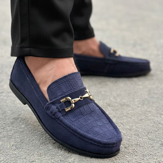 Handmade Urline Blue Formal Shoes