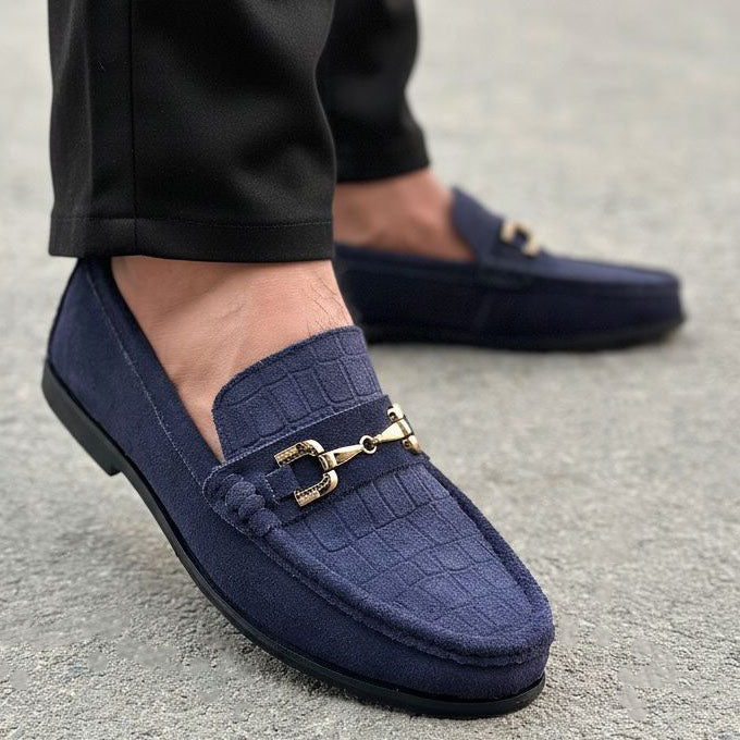 Handmade Urline Blue Formal Shoes