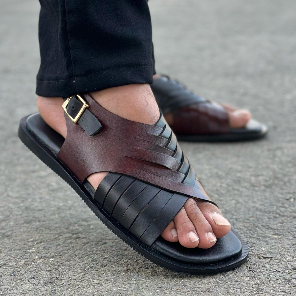 Black and Brown sandal for men