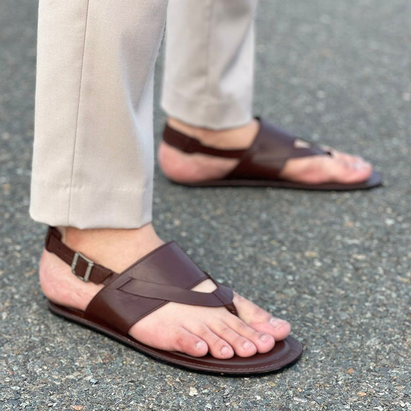 Degora Sandles Handmade leather  Brown 2100