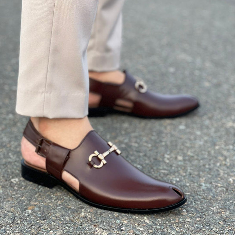 Degora Slides Handmade leather  Brown 157