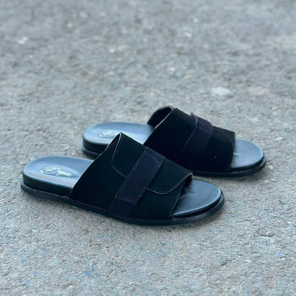 Degora Pure Handmade Chappal Swero Black-2756