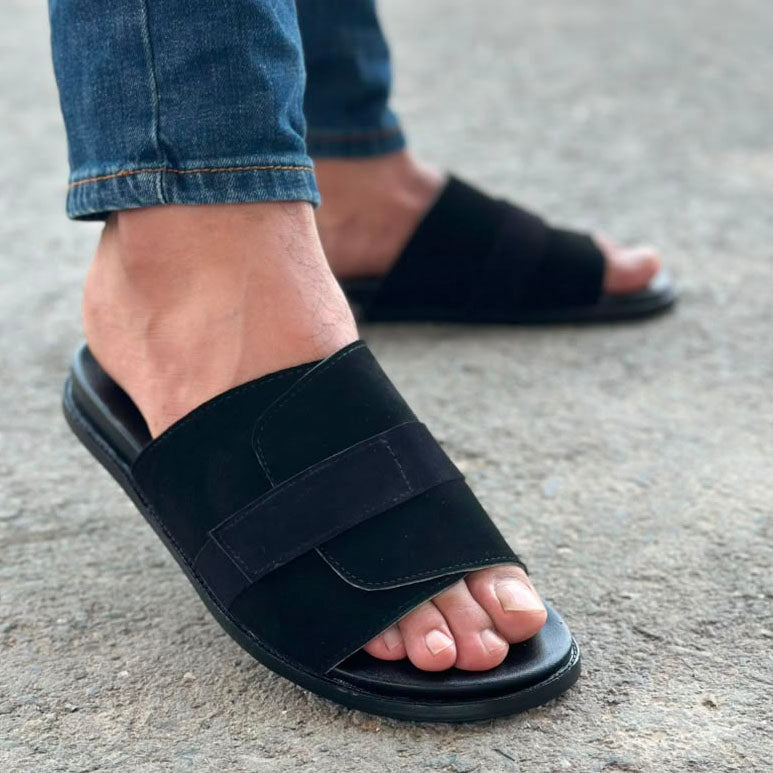 Degora Pure Handmade Chappal Swero Black-2756