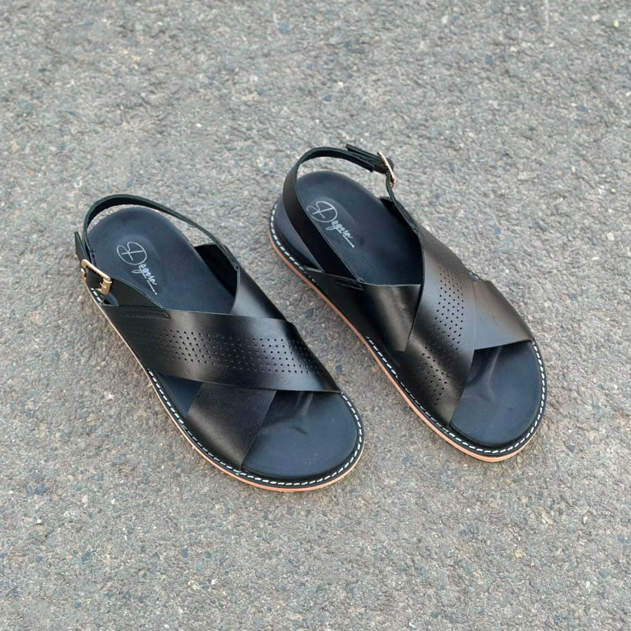 Ledger Blk Sandals-2787