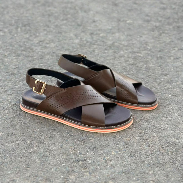 Degora Pure Handmade Ledger Brown Sandals-2788