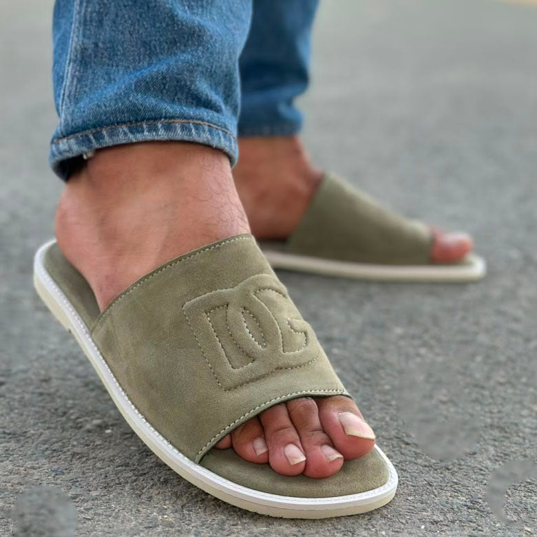 DG Suede Olive Chappal-2804