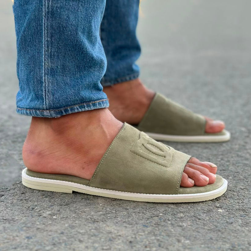 DG Suede Olive Chappal-2804