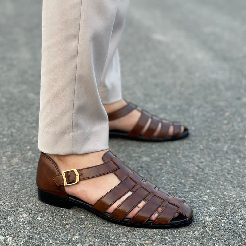 Degora Sandals Handmade leather  Brown  230