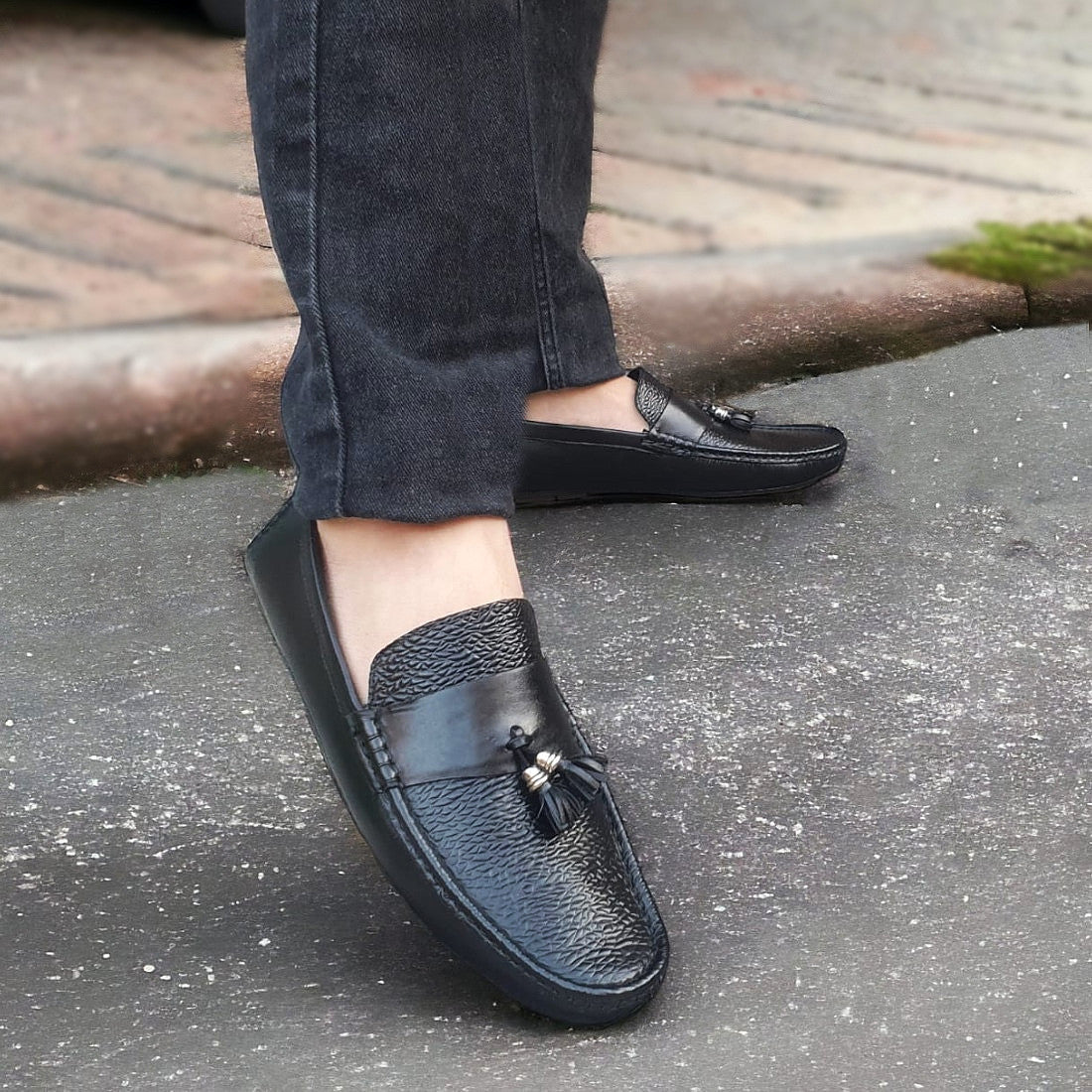 Formal Shoes Handmade leather Loafer Black 2425