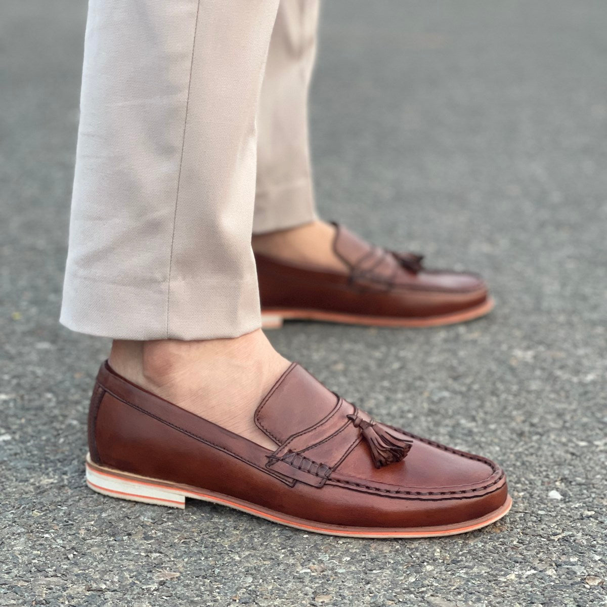 Formal Shoes Handmade leather Brown Loafer 2404