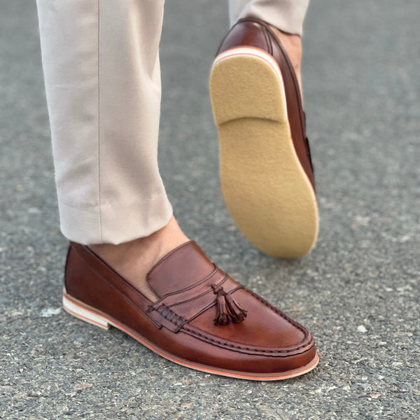 Formal Shoes Handmade leather Brown Loafer 2404