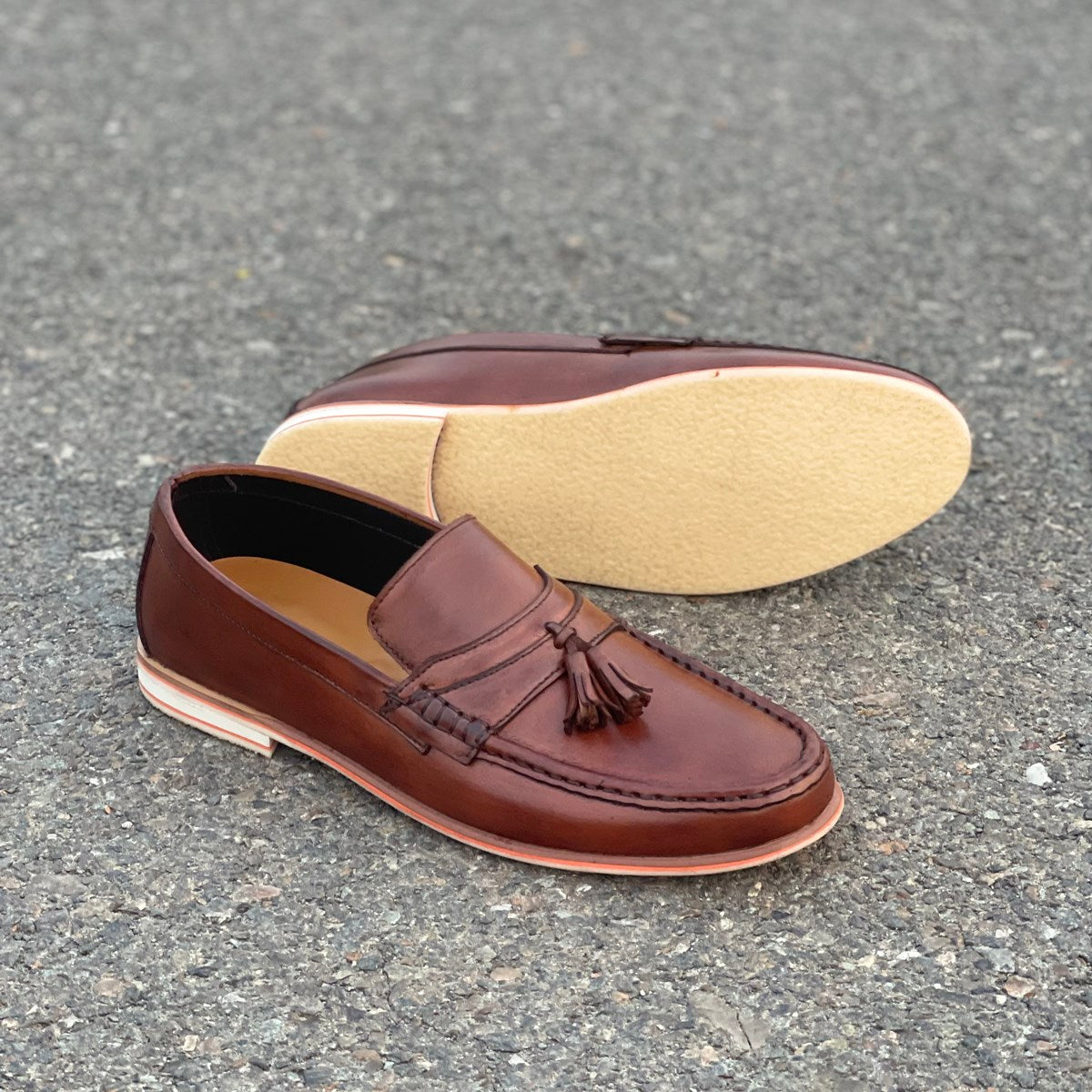 Formal Shoes Handmade leather Brown Loafer 2404