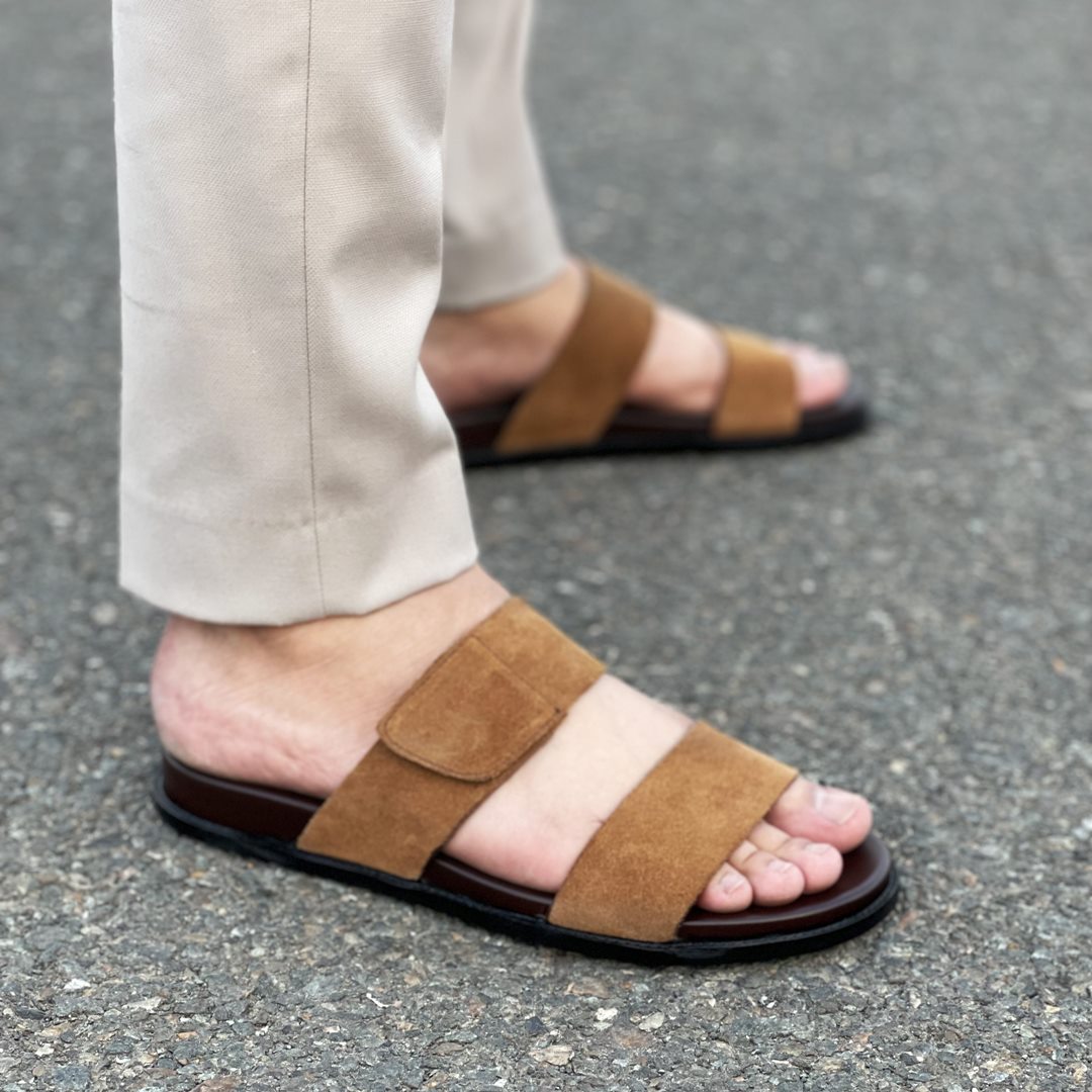 Degora Slippers Handmade leather  Brown  2375