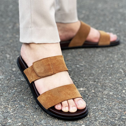 Degora Slides Handmade leather  Brown  2375