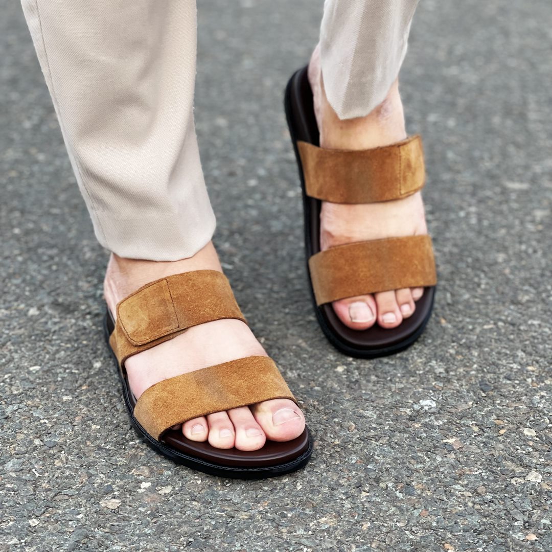 Degora Slides Handmade leather  Brown  2375