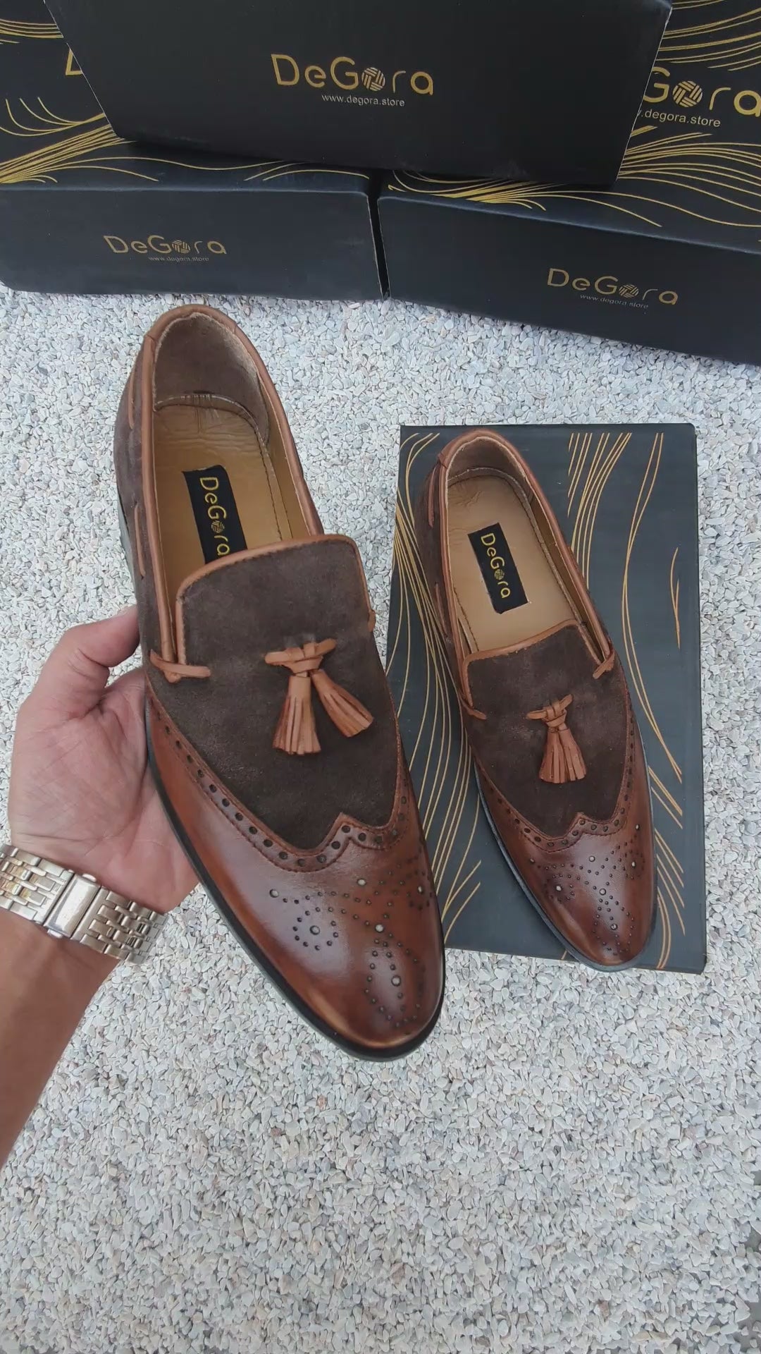 Degora Formal Shoes Handmade leather  Brown 2367