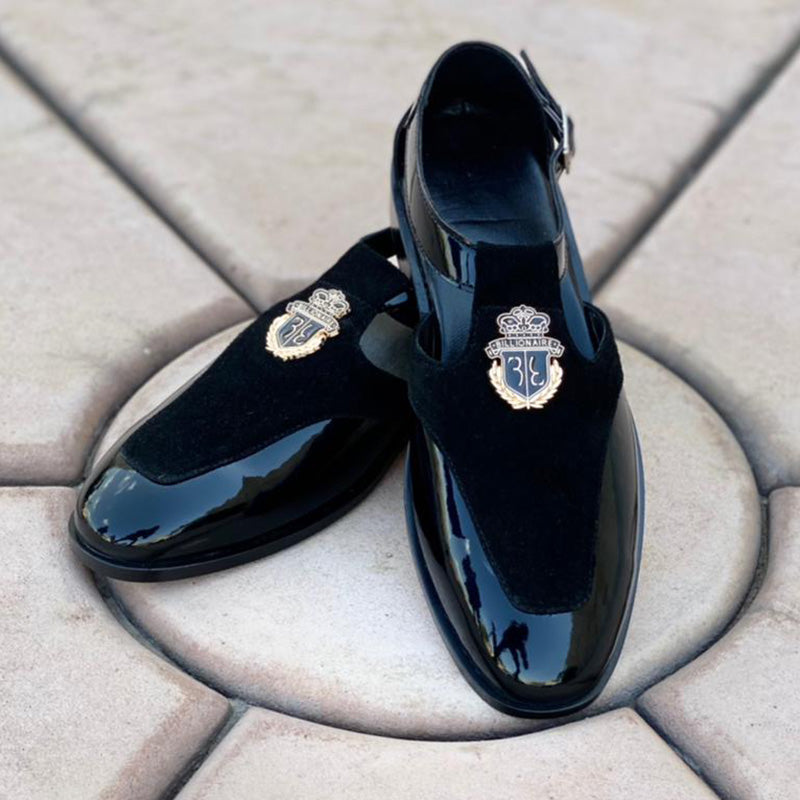 Degora Slides Handmade leather  Black 173