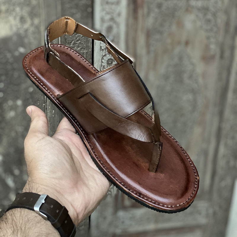 Degora Sandles Handmade leather  Brown 2100