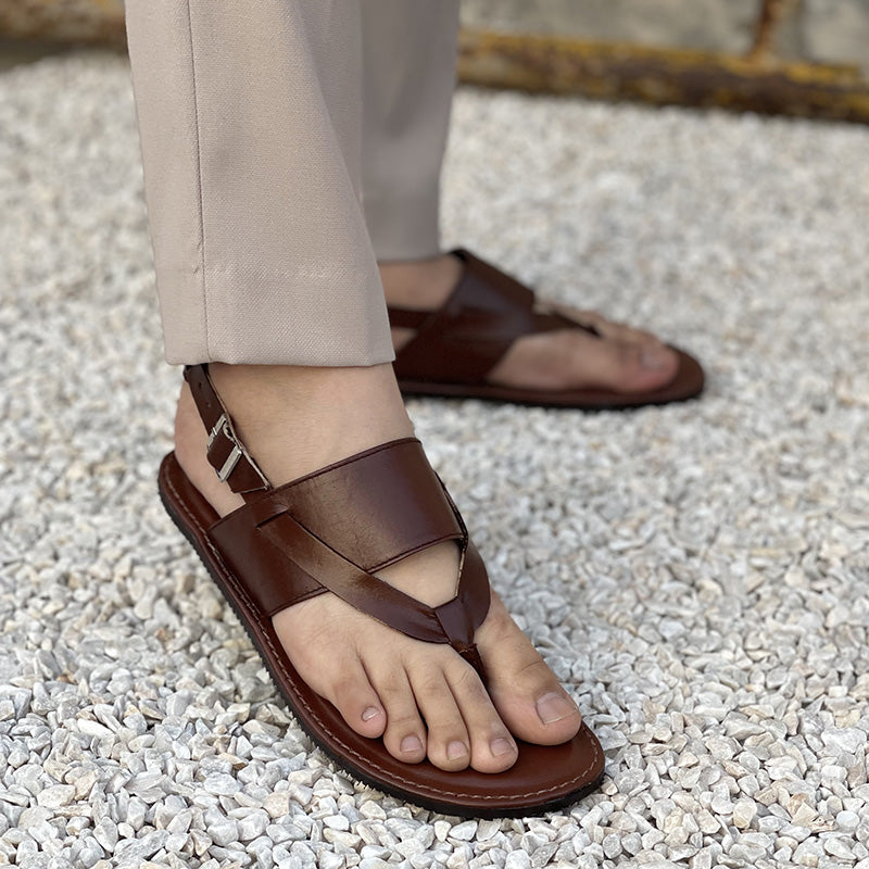 Degora Sandles Handmade leather  Brown 2100