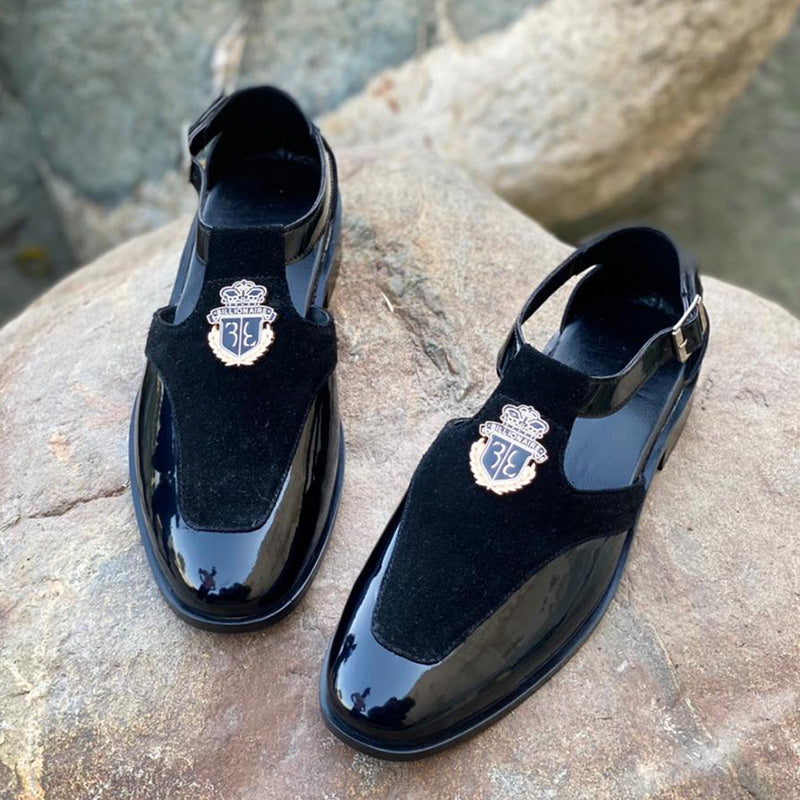 Degora Slides Handmade leather  Black 173